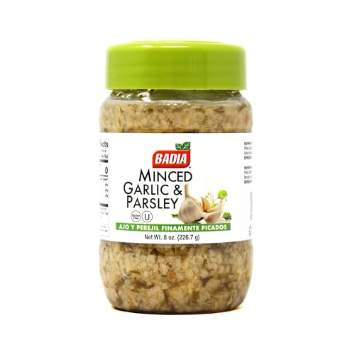 Badia Minced Garlic & Parsley, 8 oz - Aromatic Garlic and Fresh Parsley Blend