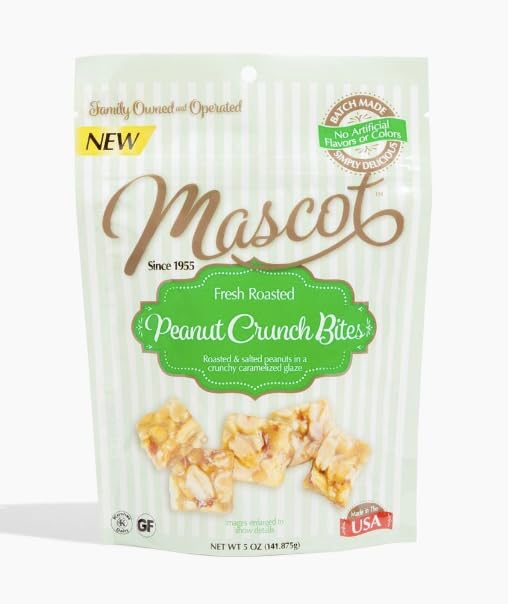 Mascot Peanut Crunch Bites-Candied Gourmet Delight, Irresistible Southern Sweetness (Perfect for Snacking, Baking, Salads, Desserts, Gifting & More)