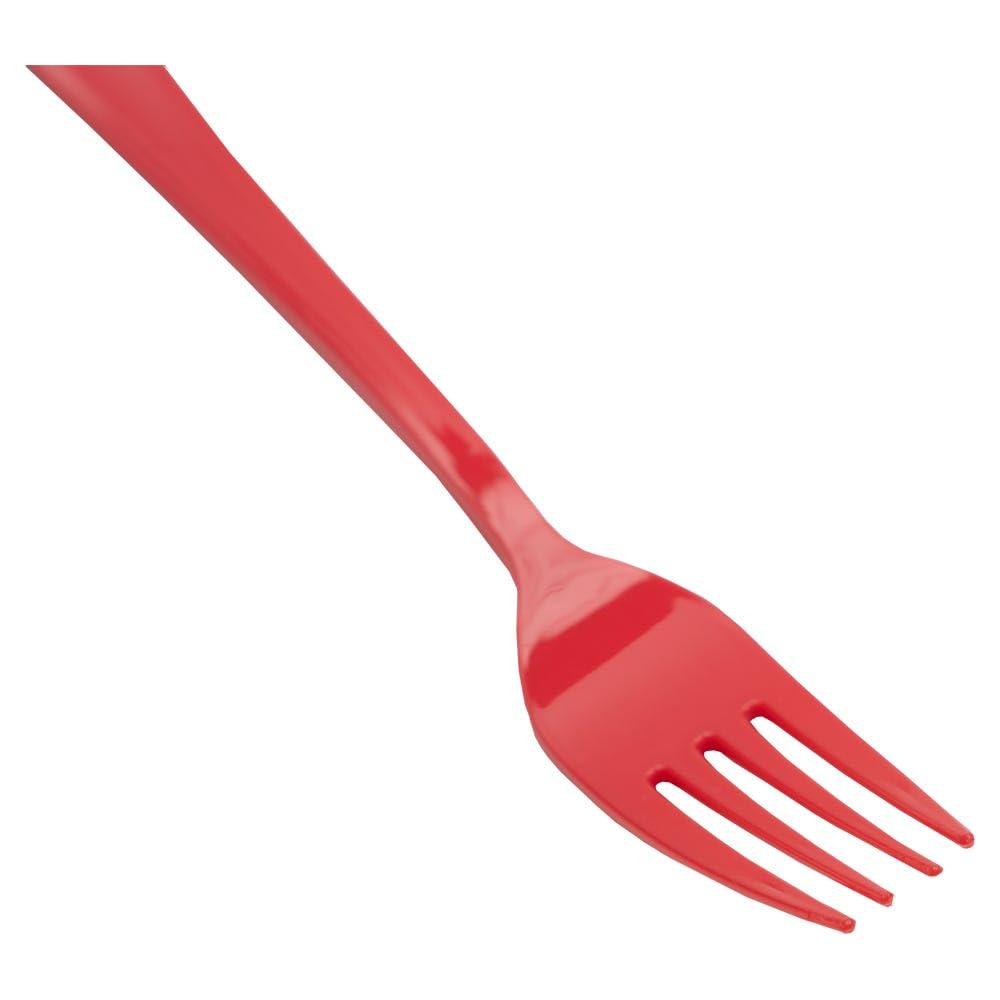 JAM PAPER Premium Utensils Party Pack - Plastic Forks - Red - 48 Disposable Forks/Pack