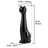 Allure Home Creation Black Cat 2-Piece Toilet Brush Holder and Brush Set