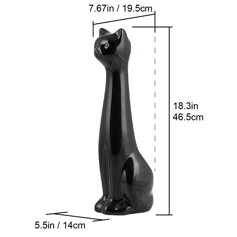 Allure Home Creation Black Cat 2-Piece Toilet Brush Holder and Brush Set