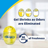 Mister Magic Refrigerator Odor Absorber - Natural Lemon Formula Gel, Odorless Fridge Deodorizer, Neutralizes Food Odors, Lasts Up to 90 Days, Safe