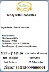 Valentine Gifts - Valentine Chocolates Ghasitaram Gifts - Teddy with Chocolates