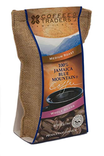 Coffee Traders 100% Jamaica Blue Mountain Coffee Beans (16oz)