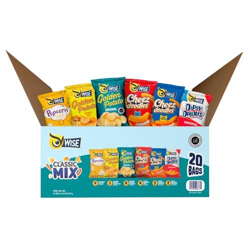 Wise Snacks Classic Mix Variety Pack (20 Count), Gluten-Free Snack Box with Single Serve Chips, Perfect for Lunches, Parties, and On-the-Go Snacking