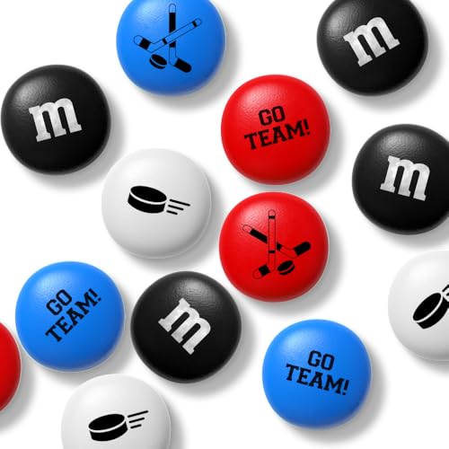 M&M’S WORLD Hockey Milk Chocolate Candy, 2 lbs Bulk Candy for Hockey Party Decor, Gifts, Favors or Sports Theme Birthday
