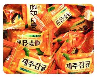 Korean Assorted Popular Fruit Flavored Candy Pieces (Jeju Orange)