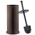 Heim-it Men's Start-It Toilet Cleaner Set, Bronze Toilet Brush for Large Bowl and Holder with Lid