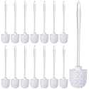 Gabotrie 15 Pcs Toilet Brushes, 14.2 Inch Toilet Bowl Brush, Long Plastic Handled Cleaning Scrubber, Heavy Duty Toilets Scrubber Brush for Home
