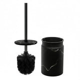 Toilet Brush and Holder Set - Toilet Bowl Brush and Holder with Sturdy Bristles for Thorough Cleaning - Concealed Matte Black Bathroom Accessories