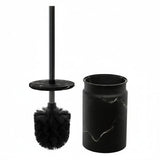 Toilet Brush and Holder Set - Toilet Bowl Brush and Holder with Sturdy Bristles for Thorough Cleaning - Concealed Matte Black Bathroom Accessories
