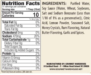 Gourmet Warehouse Savory Rum Butter Injectable Marinade with Syringe Included 16 Ounces - (Pack of 1)