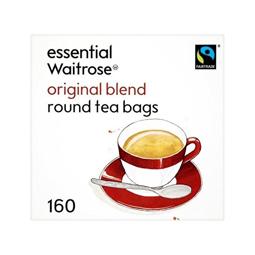 Original Blend Round Tea Bags essential Waitrose 160 per pack - Pack of 6