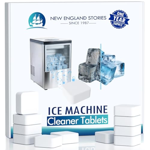 Ice Machine Cleaner and Descaler Tablets, 24 Count Nickel Safe Formula, Scale Remover for Countertop and Nugget Ice Makers, Compatible with GE Opal
