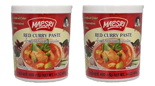 Maesri Red Curry Paste 14oz (2 Pack)