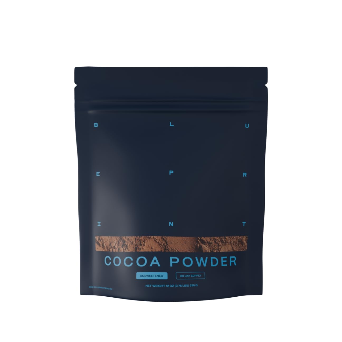 Blueprint Bryan Johnson Non Dairy Cocoa Powder - Elite Level Flavanols - 100% Pure Cocoa - Low Fat Unsweetened Cocoa - Undutched - Keto Friendly - Great for Baking, Cooking & Smoothies - 12oz Bag