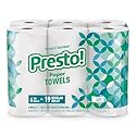 Amazon Brand - Presto! Ultra-Strong Premium Paper Towels, 158 Sheet Huge roll - Flex-a-Size, 6 Rolls, Equivalent to 19 Regular Rolls, White