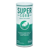 Fresh Products Super-Sorb Liquid Spill Absorbent, Powder, Lemon-Scent, 12 oz. Shaker Can, 6/Box