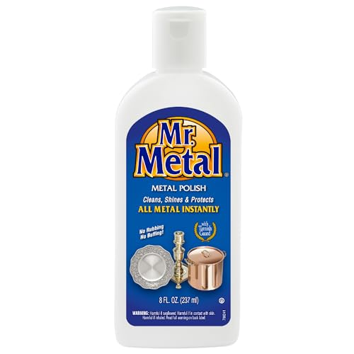 Mr. Metal Metal Polish Liquid All Metal Multipurpose Cleaner, Non-Abrasive, Instant Sterling Silver Cleaner, Brass and Stainless Steel Cleaner, Grime
