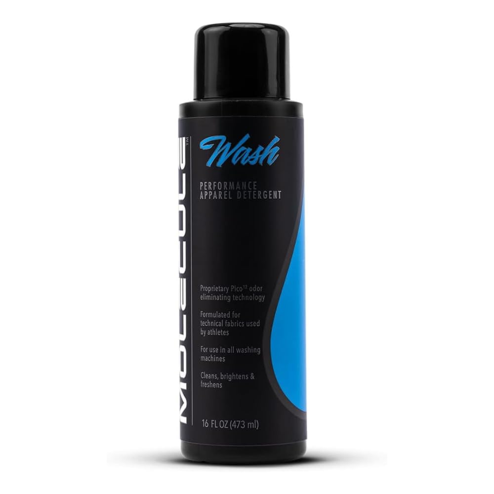 Molecule Wash Performance Apparel Detergent | Concentrated Liquid Laundry Soap for Technical Fabrics & Sports Gear | Fresh Scent | 16 Ounces