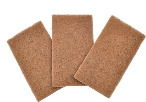 Full Circle Neat Nut - Walnut Scour Pads, Pack of 3 - Dual-Sided Non-Scratch Dish Scrubbers Made with Plant-Based & Recycled Materials, Durable