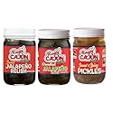 Ragin' Cajun Flavorful Charcuterie Condiment Trio - 1 Jalapeño Relish 15 oz, 1 Jalapeño Slice 14 oz, 1 Spicy Pickle 12 oz, Authentic Louisiana Variety