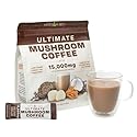 Nature's Liquids Ultimate Mushroom Coffee Latte - 15,000 mg Organic Fruiting-Body Mushrooms per Serving - Lion's Mane, Turkey Tail, Cordyceps - Focus