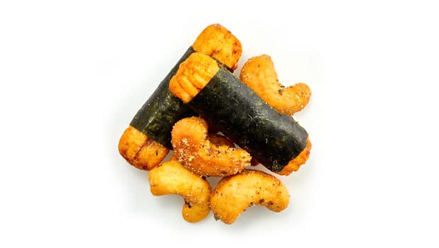 Yupik Sushi Cashew Mix, 1 lb (16 oz), Non-GMO, Vegan, Crunchy Savory Snack with Rice Crackers, Dried Seaweed, Sushi-Flavored Nuts & Shichimi Togarashi