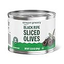 Amazon Grocery, Black Ripe Sliced Olives, 2.25 Oz