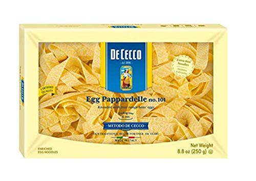 De Cecco Pasta, Egg Pappardelle, 8.8 oz (Pack of 6)