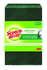 Scotch-Brite Heavy Duty Scouring Pad, Dish Scrubber for Kitchen + Outdoor, 8 Scrub Pads for Uncoated Pots and Pans, Cast Iron Cooktops, Grill Grates