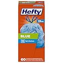 Hefty Blue Trash Bags, Blue, 13 Gallon, 60 Count