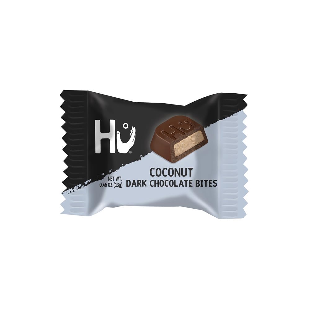 Hu Cashew Butter + Pure Vanilla Bean Dark Chocolate Bites | 1 Pack | Natural Organic Vegan, Gluten Free, Paleo, Non GMO, Fair Trade Dark Chocolate