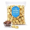 Ice Cube Chocolate Cubes, 1 lb Bag, Approx. 40 Pieces for Parties & Snacking