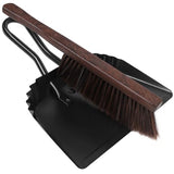 Dust Pan and Brush Set-Handheld Angled DustPan and Hand Broom Set, Large dust pan with handle,Heavy Duty Metal Dustpan and Brush Set Home For Small