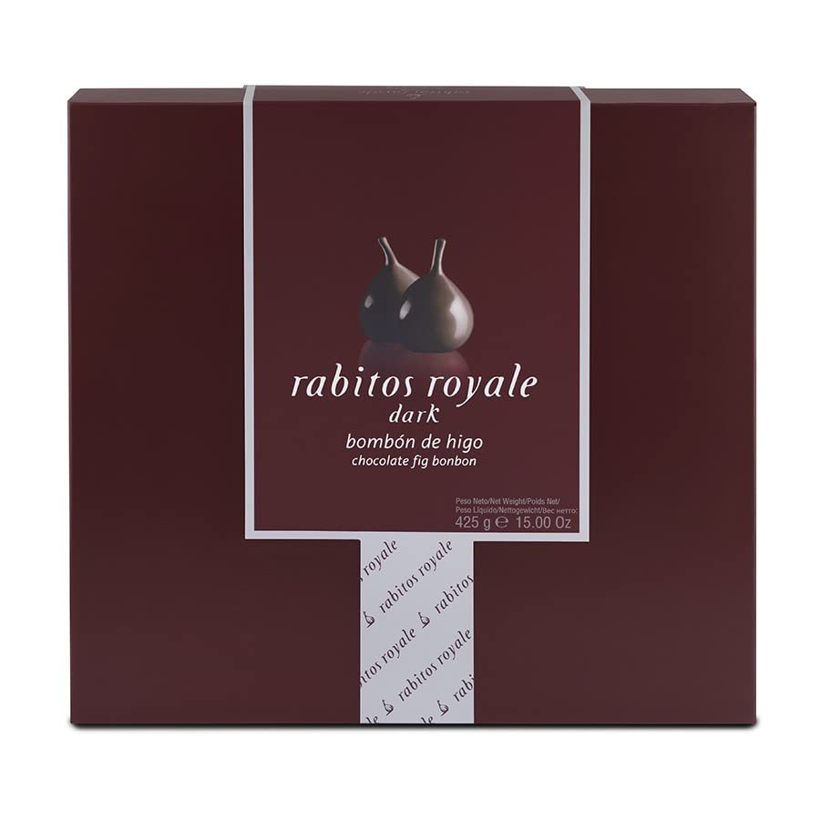 Rabitos Royale - 24 Piece Dark Chocolate Covered Fig Bonbons Gift Box (14.99oz / 425g)