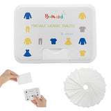 Bamsod Portable Laundry Sheets,Travel-Sized Laundry Detergent for Sink Washing, Soap Sheets for Travel,32 Loads / 1 Pack