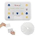 Bamsod Portable Laundry Sheets,Travel-Sized Laundry Detergent for Sink Washing, Soap Sheets for Travel,32 Loads / 1 Pack