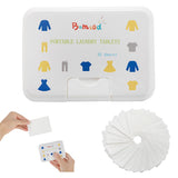 Bamsod Portable Laundry Sheets,Travel-Sized Laundry Detergent for Sink Washing, Soap Sheets for Travel,32 Loads / 1 Pack