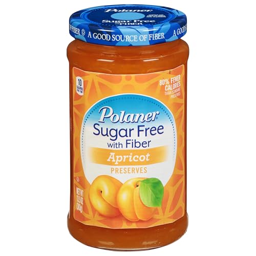 Polaner Sugar Free with Fiber, Apricot Jam, 13.5 Ounce