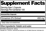 Cinnamon 2% - 450 mg (100 Capsules, ZIN: 519759) - 3 Pack