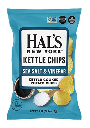 Hal's New York Kettle Cooked Potato Chips, Variety Pack, 6 Flavors, 2 Oz (Pack of 24)