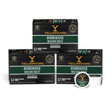 Yellowstone Bunkhouse Medium Roast Coffee, Single Serve Recyclable Pods/Cups, 100% Arabica Beans, 36 Count