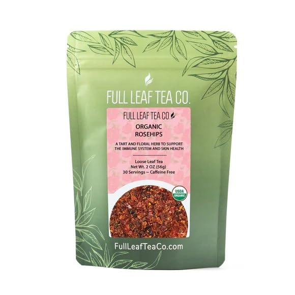 Organic Rosehips Loose Leaf Tea - 2oz Bag (Approx. 30 Servings) | Full Leaf Tea Co.