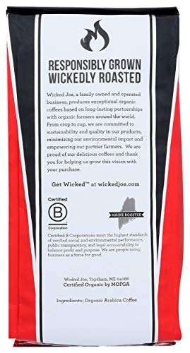 Wicked Joe Coffee French Whole Bean, 12 oz, red