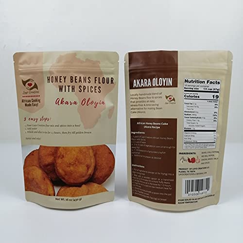 Layo Creations Honey Beans Flour with Spices (Akara Oloyin)/Beans/Honey Beans/Oloyin/Akara/Olele/Akara/Bean cake