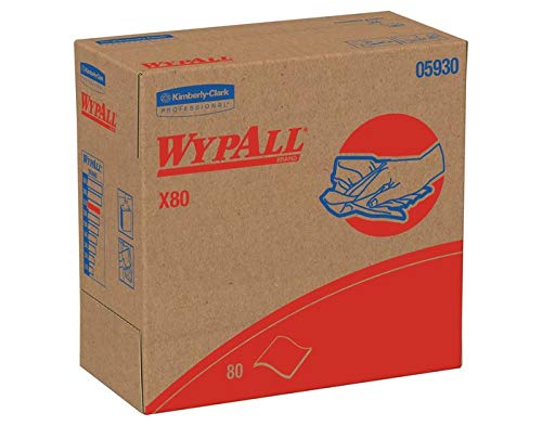 Kimberly-Clark 9.75" X 16.75" Orange Wypall X80 Towels In Pop-Up Box