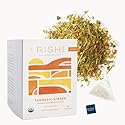 Rishi Tea Turmeric Ginger Herbal Tea - Organic Sachet Bags, Caffeine Free Blend with Spicy Ginger & Citrus, Hot or Iced - 15 Count (Pack of 1)