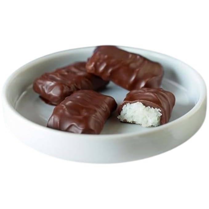 Decadent Coconut and Dark Chocolate Candy Bars-1.5 lbs Individually Wrapped Creamy Coconut Enveloped In A Dark Chocolate Shell-Perfect for Snacks