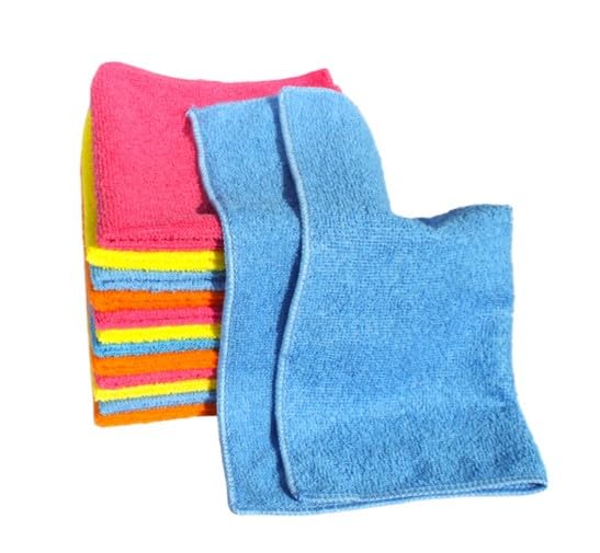 generic Microfiber Cleaning Cloth 12 Pieces Microfiber Cloths, Lint Free Cloths for Multiple-use, Powerful Dust Removal Cleaning Rags